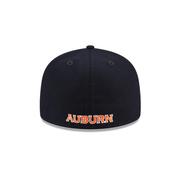 Auburn New Era 5950 AU Logo Flat Bill Fitted Cap